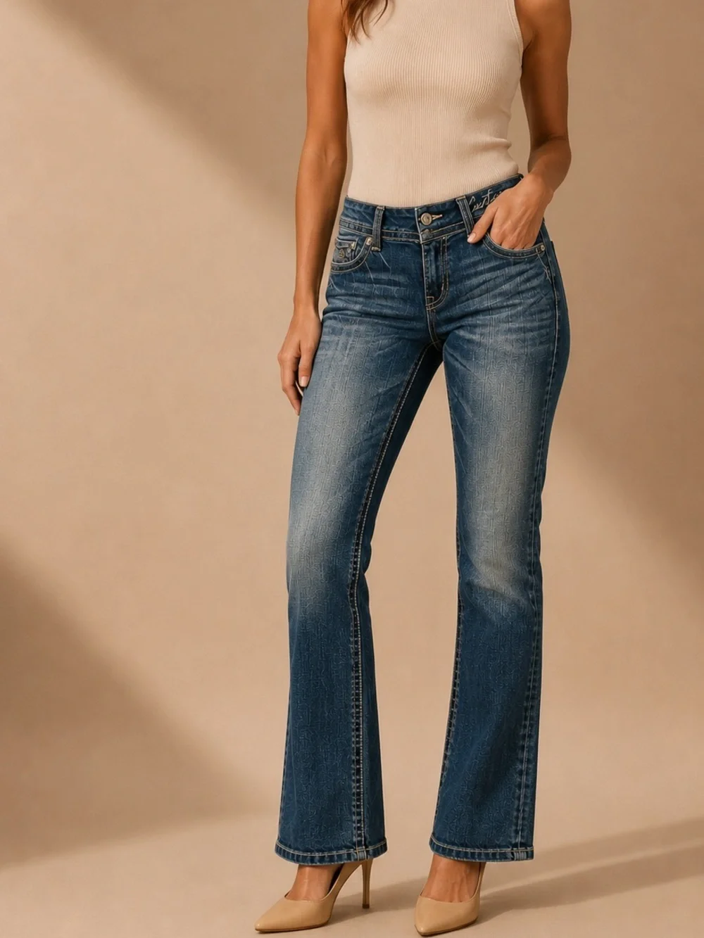 Cartise Bootcut Jeans Women's Size 30 Medium Wash Stretch Denim Classic Fit